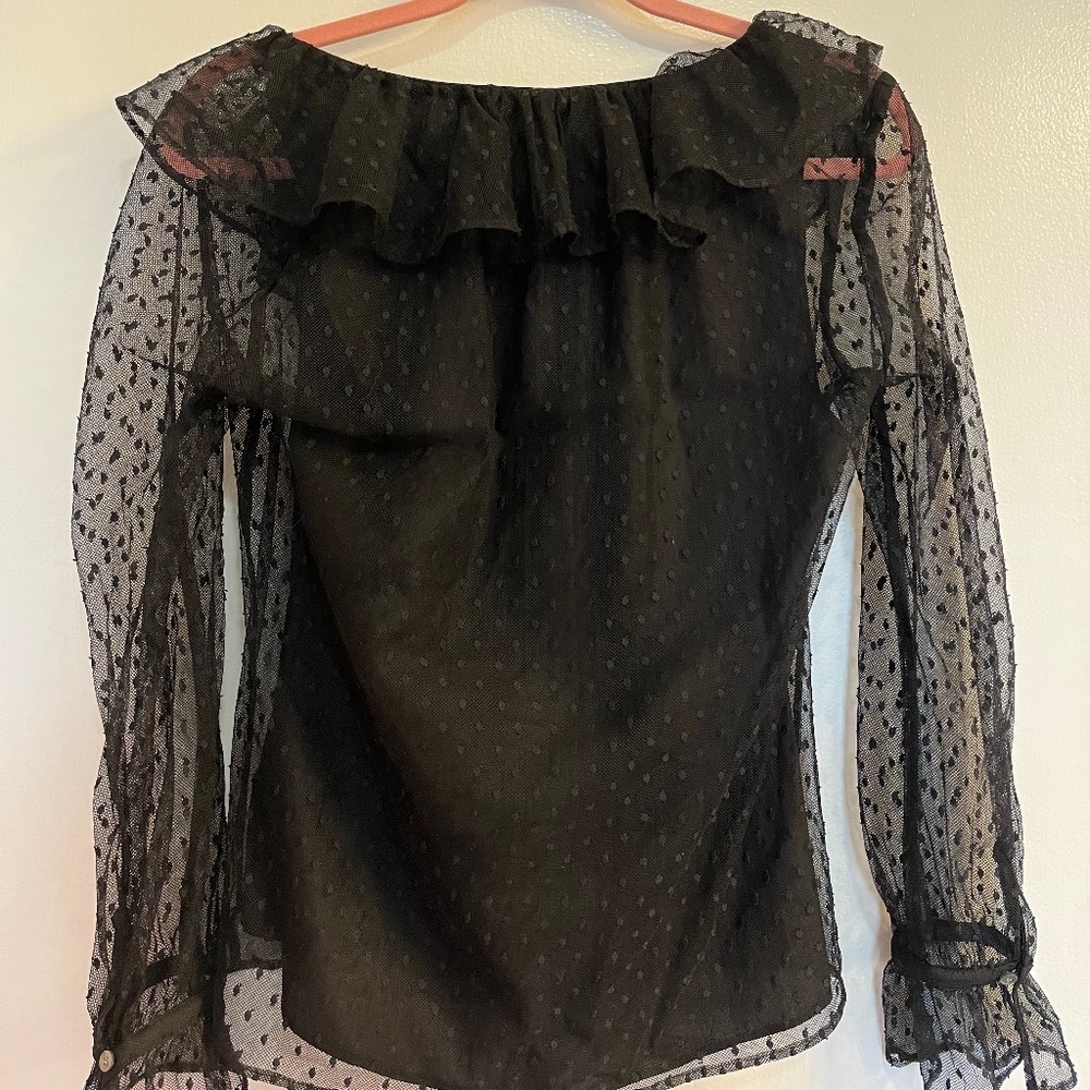 J.Crew Ruffleneck Top - Picture 2 of 4